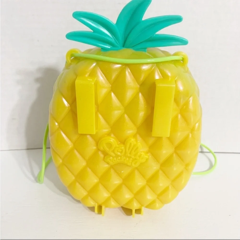 Polly Pocket Tropicool Plastic Pineapple 🍍 Crossbody Bag Purse Compact 💛🩷💜💚